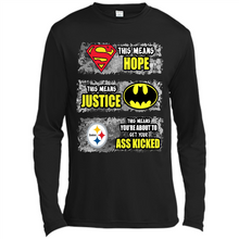 Load image into Gallery viewer, PITTSBURGH STEELERS SUPERMAN MEANS HOPE BATMAN