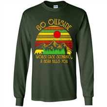 Load image into Gallery viewer, Go Outside Worst Case Scenario A Bear Kills You Vintage Retro Sunset # Zawin store