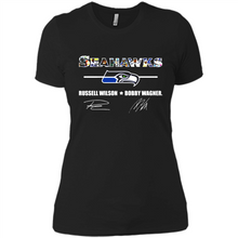Load image into Gallery viewer, Seahawks Russell Wilson Bobby Wagner Signatures Football Fans