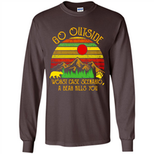 Load image into Gallery viewer, Go Outside Worst Case Scenario A Bear Kills You Vintage Retro Sunset # Zawin store