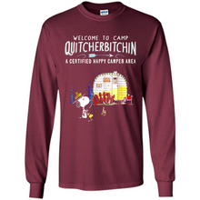 Load image into Gallery viewer, Welcome to camp Quitcherbitchin a certified happy camper area Snoopy # Zawin