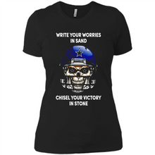 Load image into Gallery viewer, Dallas Cowboys Write Your Worries In Sand Chisel Your Victory In Stone