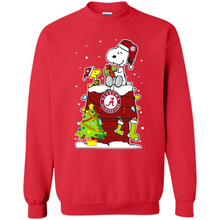 Load image into Gallery viewer, Alabama Crimson Tide Ugly Christmas Sweaters Snoopy Woodstock sweater