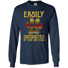 Load image into Gallery viewer, Wine Easily distracted by Disney and dogs mickey vintage