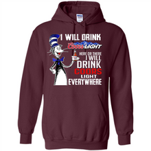 Load image into Gallery viewer, The Cat In The Hat I Will Drink Coors Light Here Or There I Will Drink Coors Light Everywhere
