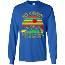 Load image into Gallery viewer, Go Outside Worst Case Scenario A Bear Kills You Vintage Retro Sunset # Zawin store