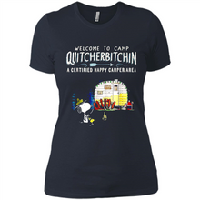 Load image into Gallery viewer, Welcome to camp Quitcherbitchin a certified happy camper area Snoopy # Zawin