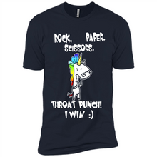Load image into Gallery viewer, Funny Crazy Unicorn - Rock Paper Scissors Throat Punch I Win # Zawin store