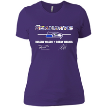 Load image into Gallery viewer, Seahawks Russell Wilson Bobby Wagner Signatures Football Fans