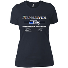 Load image into Gallery viewer, Seahawks Russell Wilson Bobby Wagner Signatures Football Fans