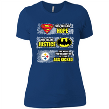 Load image into Gallery viewer, PITTSBURGH STEELERS SUPERMAN MEANS HOPE BATMAN