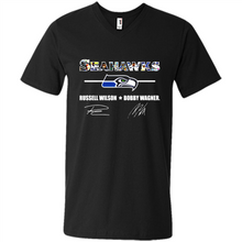 Load image into Gallery viewer, Seahawks Russell Wilson Bobby Wagner Signatures Football Fans