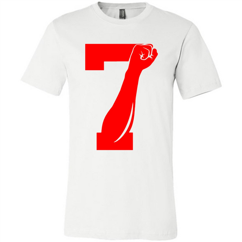 7 Fist Up Colin Kaepernick white