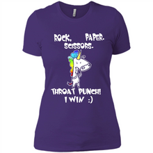 Load image into Gallery viewer, Funny Crazy Unicorn - Rock Paper Scissors Throat Punch I Win # Zawin store