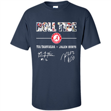 Load image into Gallery viewer, Roll Tide Alabama Crimson Tua Tagovailoa Jalen Hurts Signatures Shirt Roll Tide Alabama Crimson Tua Tagovailoa Jalen Hurts Signatures
