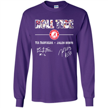 Load image into Gallery viewer, Roll Tide Alabama Crimson Tua Tagovailoa Jalen Hurts Signatures Shirt Roll Tide Alabama Crimson Tua Tagovailoa Jalen Hurts Signatures