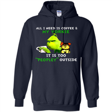 Load image into Gallery viewer, Grinch All I need is coffee and my Yorkie it is too peopley outside