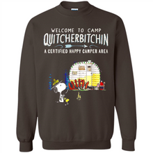 Load image into Gallery viewer, Welcome to camp Quitcherbitchin a certified happy camper area Snoopy # Zawin