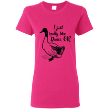 Load image into Gallery viewer, I Just Really Like Ducks, OK Shirt