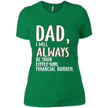 Load image into Gallery viewer, Dad I Will Always be Your Litte Girl Financial Burden