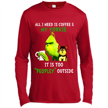 Load image into Gallery viewer, Grinch All I need is coffee and my Yorkie it is too peopley outside
